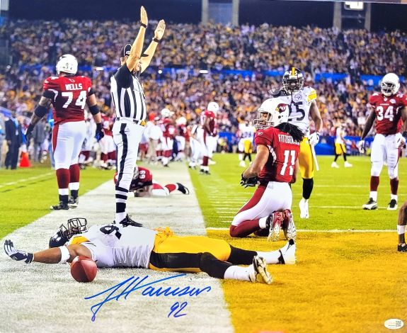 Autographed JAMES HARRISON 16X20 Pittsburgh Steelers Photo JSA
