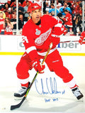 Autographed CHRIS CHELIOS "HOF 2013" 16x20 Detroit Red Wings Photo JSA