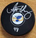 Autographed SCOTT YOUNG St. Louis Blues 50th Anniversary Hockey Puck