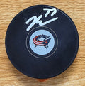 Autographed JET GREAVES Columbus Blue Jackets Hockey Puck