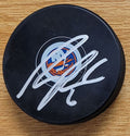 Autographed RYAN PULOCK New York Islanders Hockey Puck