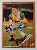 Autographed VERN LAW Pittsburgh Pirates 1962 Topps Card