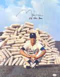 Autographed Maury Wills "586 Stolen Bases" Los Angeles Dodgers 16x20 Photo JSA