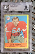 Autographed 1967 Philadelphia  Dave Wilcox Rookie card #178 BAS Beckett Autograph Slabbed