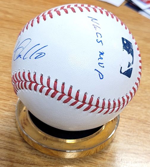 Autographed MANNY TRILLO "NLCS MVP" Official Major League Baseball