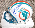 Autographed HUGH GREEN Miami Dolphins Mini Helmet