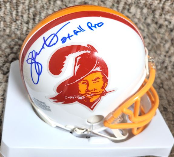 Autographed HUGH GREEN "2X All Pro" Tampa Bay Buccaneers Mini Helmet