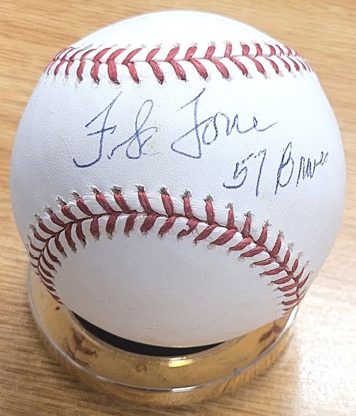 FRANK TORRE "57 Braves" Autographed Official Major League Baseball