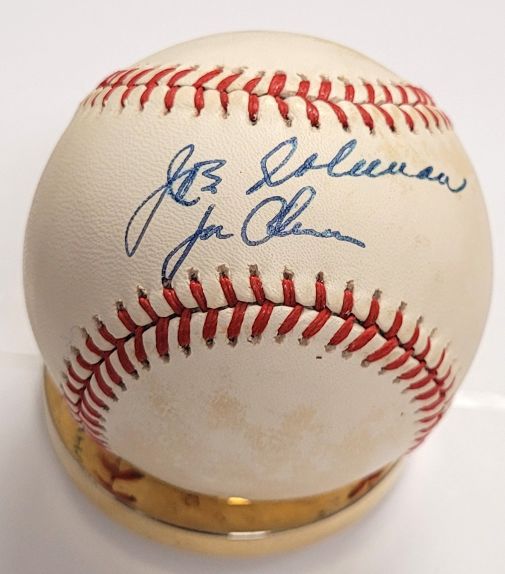 Autographed JOE COLEMAN SR. AND JR. Official American League Baseball