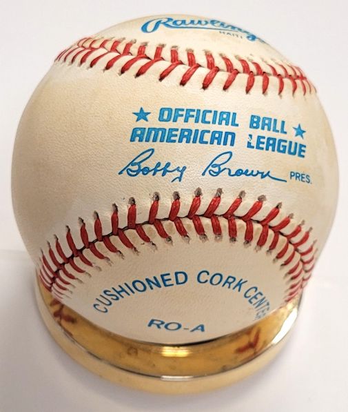 Autographed JOE COLEMAN SR. AND JR. Official American League Baseball
