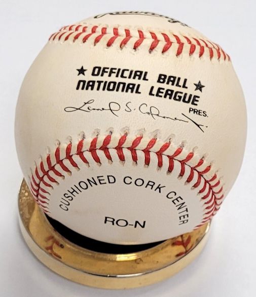 Autographed DICK SCHOFIELD SR. AND JR. Official National League Baseball