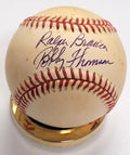 Autographed Ralph Branca and Bobby Thomson Official National  League Baseball