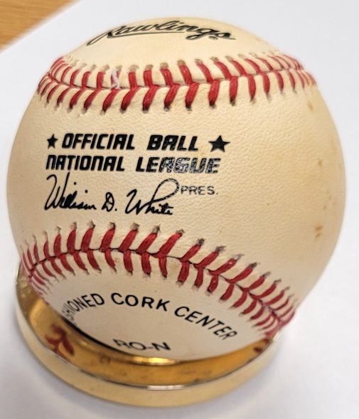 Autographed Ralph Branca and Bobby Thomson Official National  League Baseball
