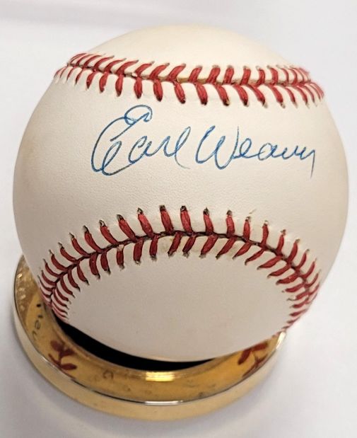 Autographed EARL WEAVER Rawlings Official American League Baseball
