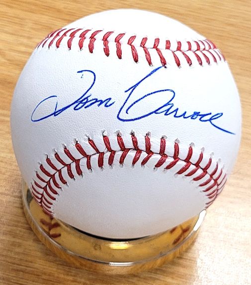 Autographed TOM CARROLL Official Major League Baseball