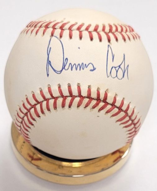 Autographed DENNIS COOK Official National  League Baseball