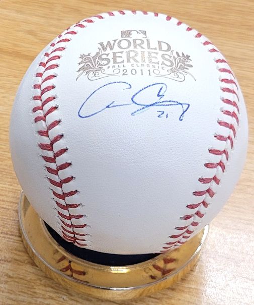 Autographed ALLEN CRAIG 2011 World Series Official Major League Baseball