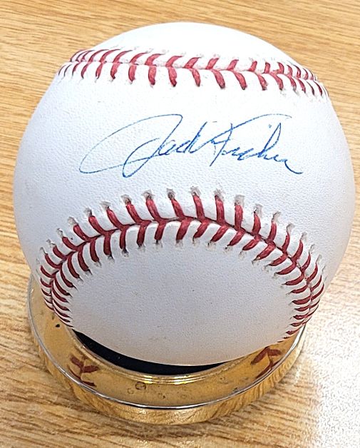 Autographed JACK FISHER Official Rawlings Major League Baseball