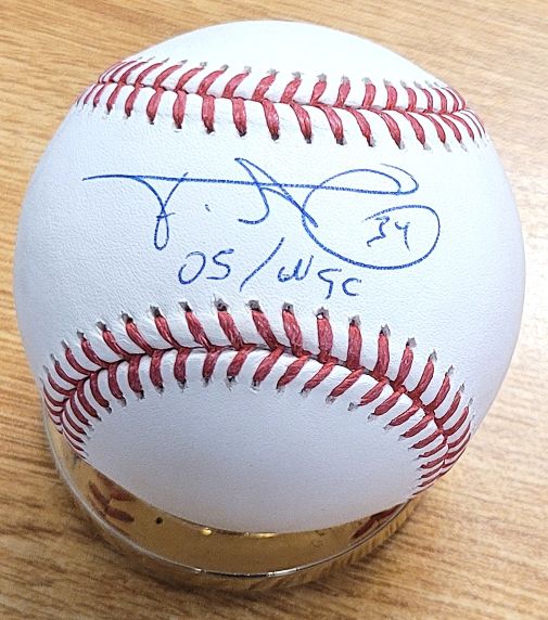 Autographed FREDDY GARCIA "05 WSC" Official Rawlings Major League Baseball Beckett Witnessed