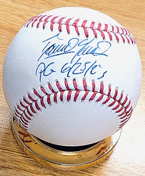 Autographed DOMINGO GERMAN "PG 6/28/23" Official Rawlings Major League Baseball Beckett Witnessed