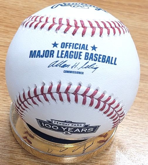 Autographed Carl Yastrzemski  "HOF 89, TC 67" Official Fenway 100th Major League Baseball