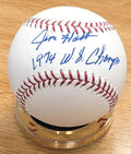 Autographed JIM HOLT "1974 WS Champs" Official Major League Baseball