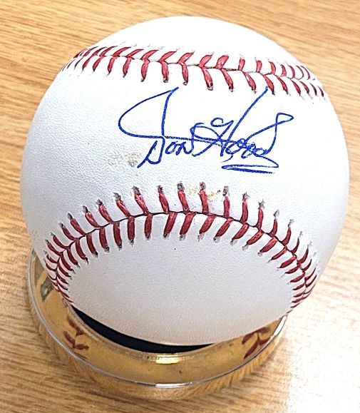 Autographed DON HOOD Official Major League Baseball