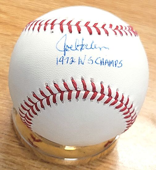 Autographed JOE HORLEN "1972 WS Champs"  Official Major League Baseball