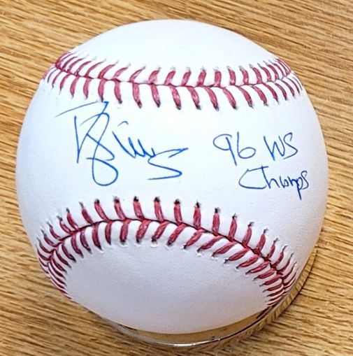 Autographed DARRYL STRAWBERRY "96 WS Champs" Official Major League Baseball
