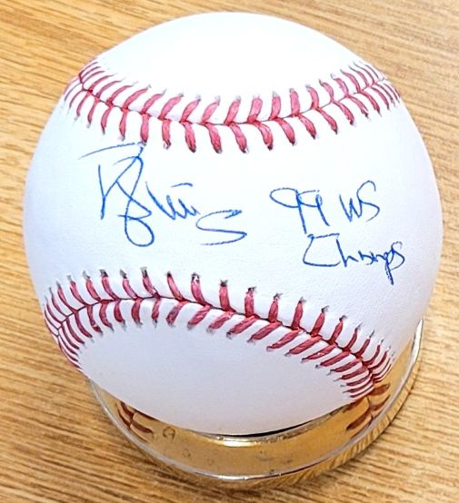 Autographed DARRYL STRAWBERRY "99 WS Champs" Official Major League Baseball