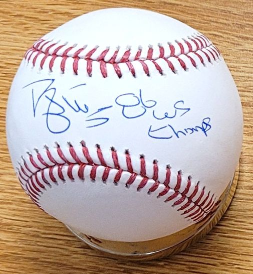 Autographed DARRYL STRAWBERRY "86 WS Champs" Official Major League Baseball