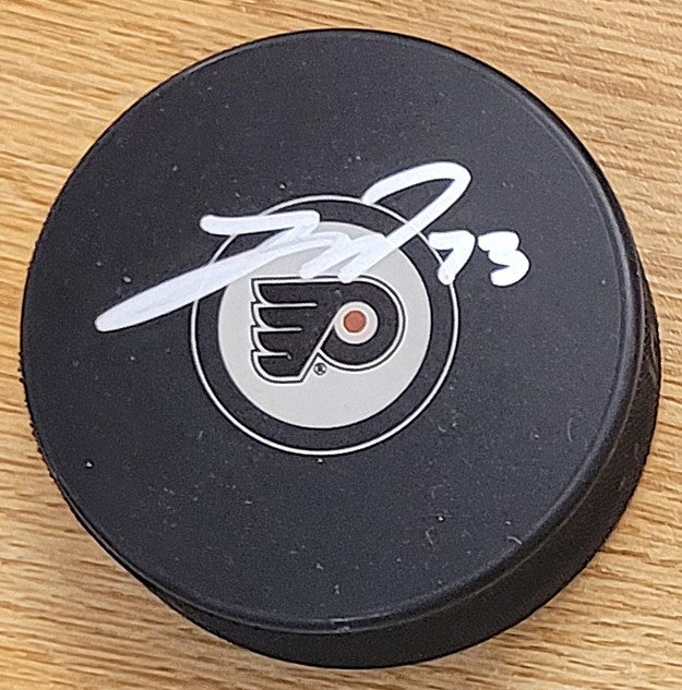 Autographed JACK NESBITT Philadelphia Flyers Hockey Puck
