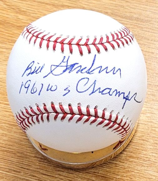 Autographed BILLY GARDNER "1961 WS Champs" Official Major League Baseball