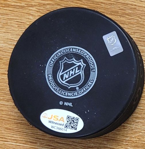 Autographed PAUL COFFEY "HOF 04" Philadelphia Flyers Hockey Puck JSA