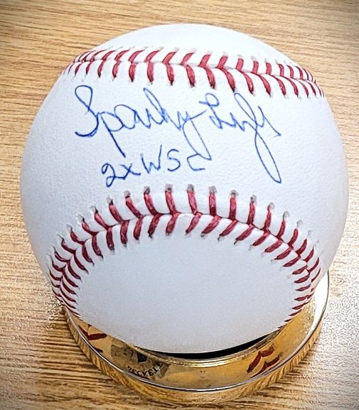 Autographed SPARKY LYLE "2X WSC" Official Rawlings Major League Baseball Beckett Witnessed