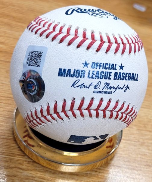 Autographed SPARKY LYLE "2X WSC" Official Rawlings Major League Baseball Beckett Witnessed