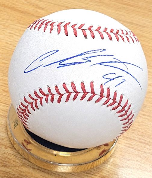 Autographed CARLOS SANTANA Official Major League Baseball