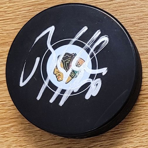 Autographed BRANDON SAAD Chicago Blackhawks Hockey Puck