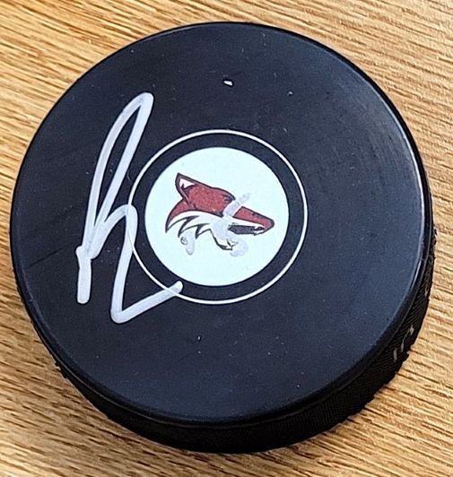 Autographed BRAD RICHARDSON Arizona Coyotes Hockey Puck