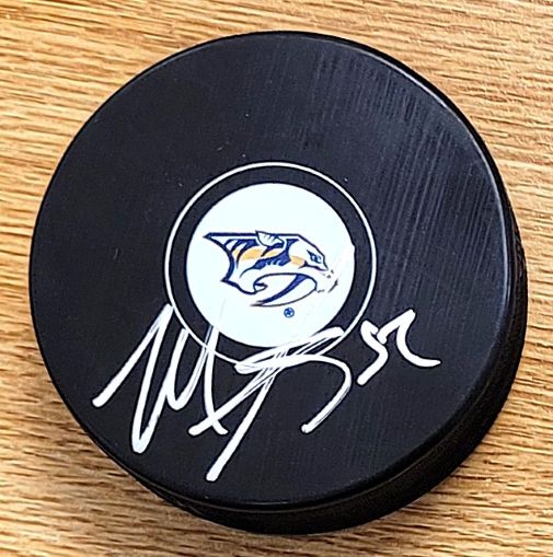 Autographed MATT IRWIN Nashville Predators Hockey Puck