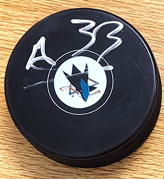 Autographed ALEX NEDELJKOVIC  San Jose Sharks Hockey Puck