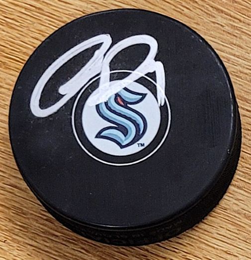 Autographed RYAN DONATO Seattle Kraken Hockey Puck
