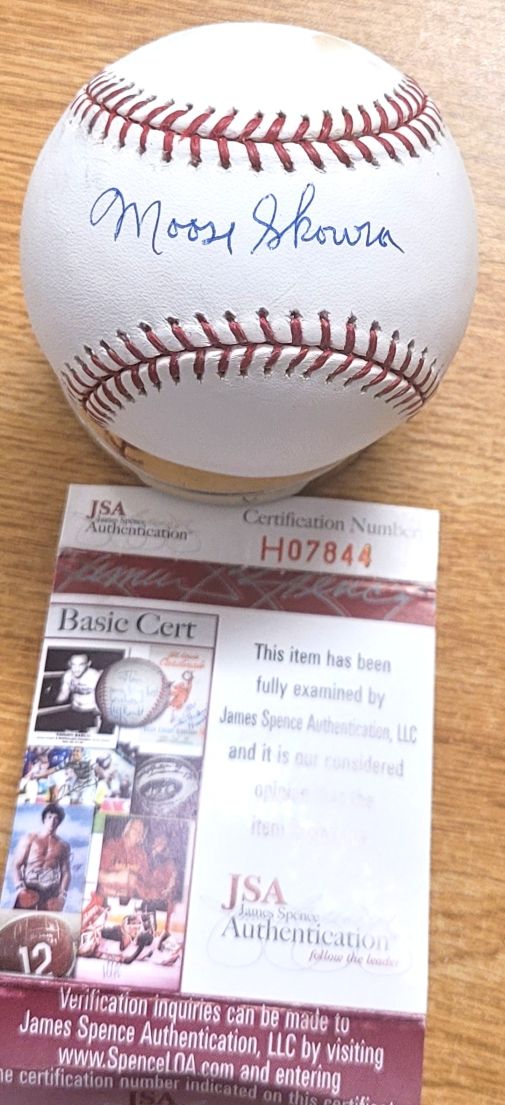 Autographed MOOSE SKOWRON  Official Major League Baseball JSA