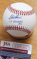 Autographed STEVE STONE "CY YOUNG 80" Official Major League Baseball JSA