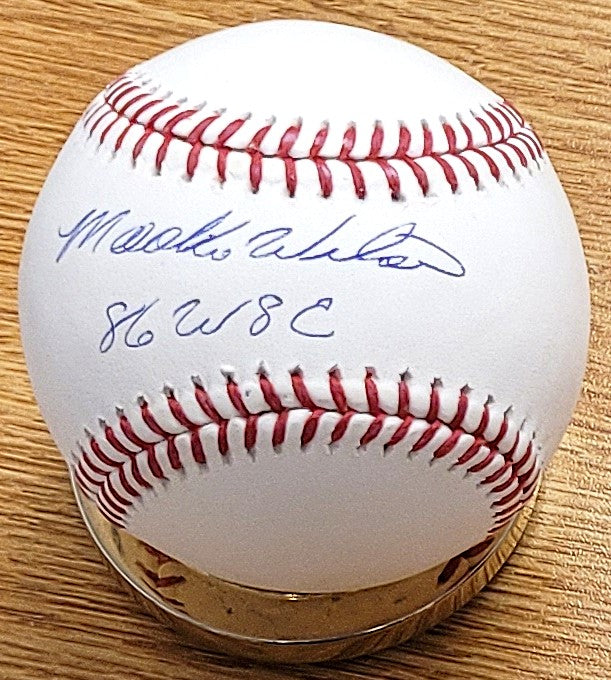 Autographed MOOKIE WILSON "86 WSC" Official Major League Baseball