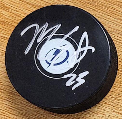 Autographed MICHAEL EYSSIMONT Tampa Bay Lightning Hockey Puck (Copy)