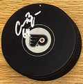 Autographed CARSON BJARNASON Philadelphia Flyers Hockey Puck