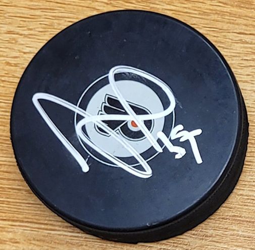 Autographed DAVID JIRICEK Philadelphia Flyers Hockey Puck