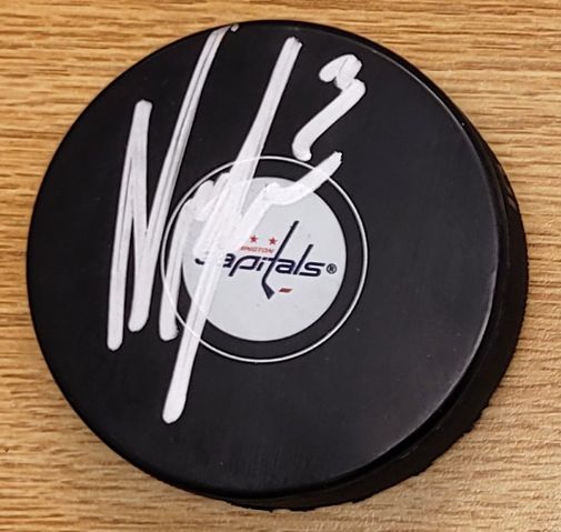 Autographed NICK JENSEN Washington Capitals Hockey Puck