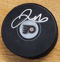 Autographed JETT LUCHANKO Philadelphia Flyers Hockey Puck